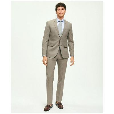 Brooks Brothers Men's Milano Fit Stretch Wool 1818 Suit, Beige