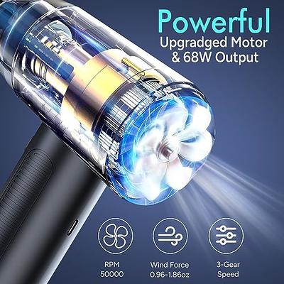 Electric Air Duster Cordless Air Blower Computer Cleaner 6000mAh USB  Charging Keyboard Cleaner with LED Light 2 Gear 