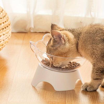 Non slip Pet Feeding Bowl With Neck Protection Double Bowl - Temu