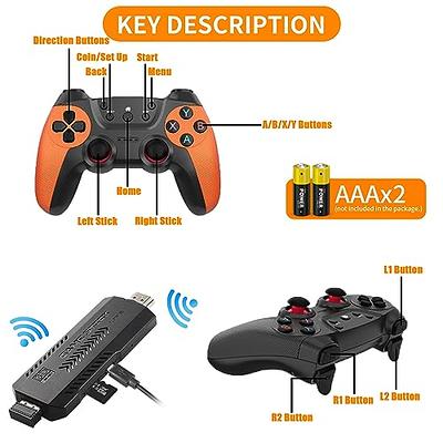 Video Game Stick 4K Console Double Wireless Controller (128G-40000+ Games)
