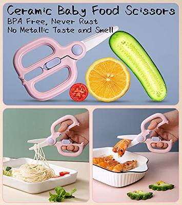 Artenny Baby Food Scissors Kids with Case Travel, Ceramic Kitchen Scissors  for Food with Safety Lock, Baby Food Cutter, BPA Free (A) - Yahoo Shopping