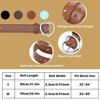 TRIWORKS Women Reversible Leather Belt for Jeans Pants Fashion Ladies Belt with Gold Buckle