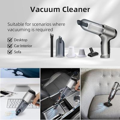 Air Duster, Air Blower & Vacuum 2-in-1, Mini Cordless Vacuum Cleaner for  Computer, Keyboard, Cameras, Fans, Cars, Powerful 60000 RPM, Replaces