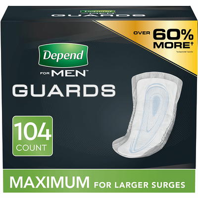 Depend Incontinence Guards/Incontinence Pads for Men/Bladder Control Pads,  Maximum, 104ct - Yahoo Shopping