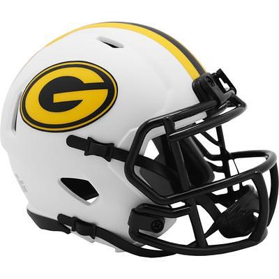 Green Bay Yellow Gold with Black Mask Blank Riddell Revolution Speed Mini  Football Helmet