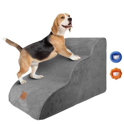  EHEYCIGA Dog Stairs for Small Dogs, 4-Step Dog Stairs for High  Beds and Couch, Folding Pet Steps for Small Dogs and Cats, and High Bed  Climbing, Non-Slip Balanced Dog Indoor