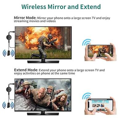 1080P Wireless Display Adapter, Wireless HDMI Display Dongle Adapter HD  Screen Mirroring for Phone Tablet TV, USB Connected, Multi Applications