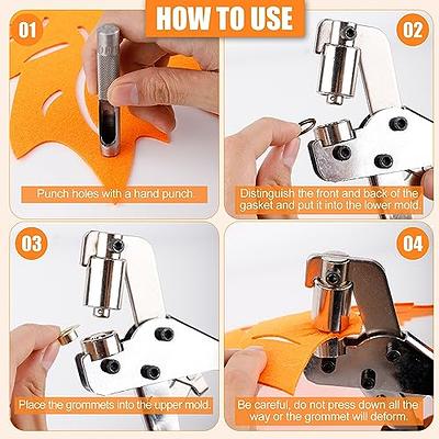 Grommet Tool Kit, 3/8in Manual Eyelet Punch Press Pliers Handheld Belt Hole  Puncher with 3 Colors 300 Grommets Grommet Punching Machine for Fabric  Canvas Awning Leather Boot Repair - Yahoo Shopping