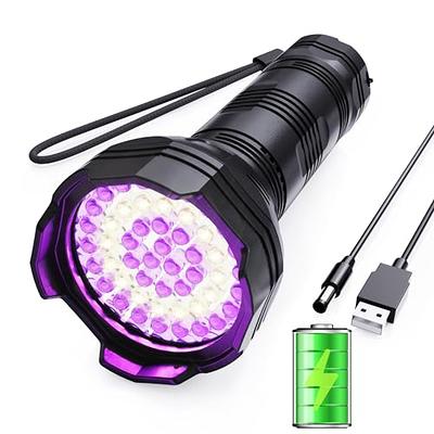 ULTRAFIRE UV Flashlight for Resin Curing, 395nm LED UV Curing Light,  Zoomable Blacklight Flashlight for Pet Urine, Cat Dog Stains, Bed Bug,  Household