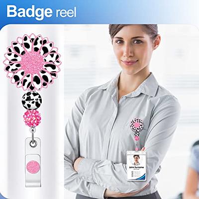 Plifal Badge Reel Holder Retractable with ID Clip for Nurse Name