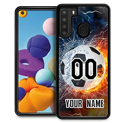  Personalized Baseball Player Name Number America Flag Design  Rubber Cover Phone Case for Samsung Galaxy S23 S22 S21 S20 ULTRA PLUS/ S21  FE /S20 FE/ S10 PLUS/ S9 PLUS/ S8 PLUS /