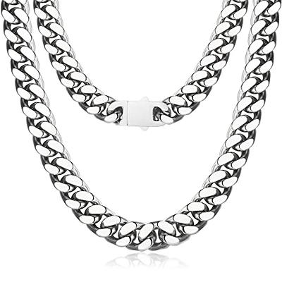 Chunky Double Cable Chain Necklace Silver – Hey Happiness