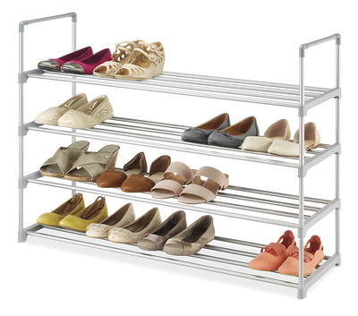 Mainstays 6-Tier over the Door Shoe Rack, White, 18 Pairs of Shoes 