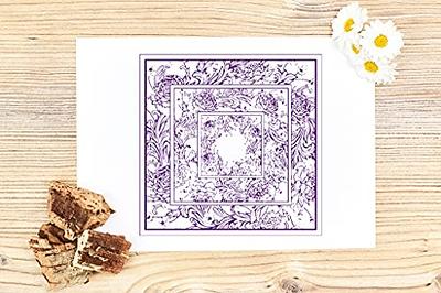 A Bunch of Flowers Clear Stamps Welcome Frame Transparent Seal Clear  Silicone Stamps for Holiday Card Making Decoration and Journaling DIY