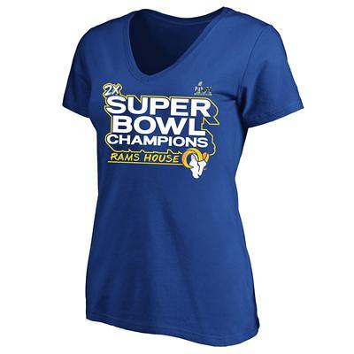 Women's Touch Royal Los Angeles Dodgers Halftime Back Wrap Top V-Neck T-Shirt Size: Extra Large