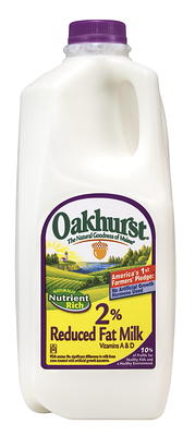 Oakhurst 2 Reduced Fat Milk Half Gallon Yahoo Shopping