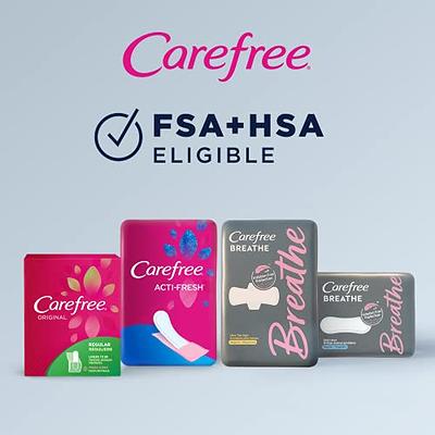 Carefree Acti-Fresh Body Shape Ultra-Thin Panty Liners, Long Flat