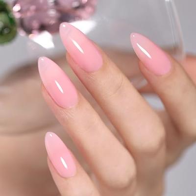 AILLSA Pink Gel Nail Polish - Nude Gel Polish Sheer Pink Jelly Gel Nail  Polish Soak Off U V Gel Nail Polish Neutral Nail Polish Gel for Nail Art