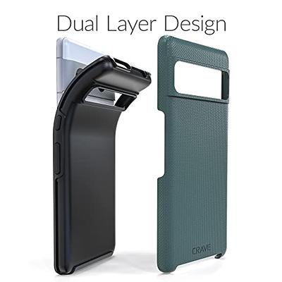 Crave Dual Guard for Galaxy S21 Case, Shockproof Protection Dual Layer Case  for Samsung Galaxy S21, S21 5G (6.2 inch) - Forest Green