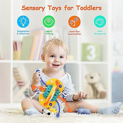 Montessori Baby Travel Toys for 1 year old, UFO Pull String Sensory  Activity Baby Busy Toy 6 to 12 Months, Toddler Travel Toy, Car Seat Toys  for