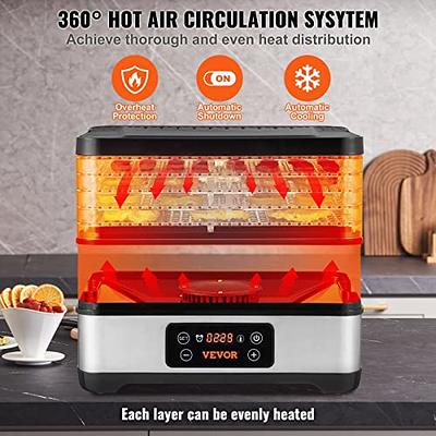 Fruit Dryer Vegetables Herb Meat Drying Machine Household Food Dehydrator  Pet Meat Dehydrated Snacks Air Dryer With 5 Trays 220V