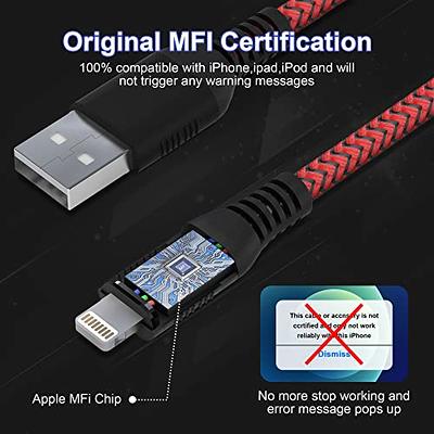 Extra Long iPhone Charger Cable, 20FT/6M Lightning Cord [Apple MFi Certified]  Nylon Braided 2.4A
