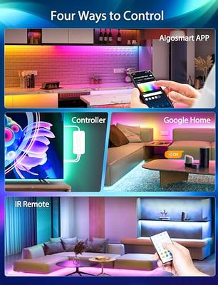  Govee Smart LED Strip Lights, 50ft WiFi LED Lights with App  Control, LED Lights for Bedroom, Living Room, Home, Party, 64 Scenes and  Music Sync, Work with Alexa and Google Assistant