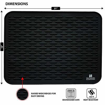 Silicone Dish Drying Mat Fast-Drying Draining Mat Heat Resistant Dish  Drying Board Drying Mat Trivet for kitchen counter