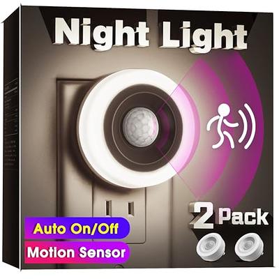 Lyridz Motion Sensor Night Light Indoor, Bright Plug in Night Light with  Dusk to Dawn Sensor