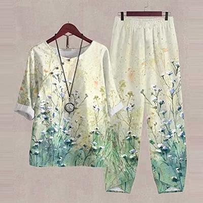  Pant Suits for Women Casual Summer Outfits 2 Piece