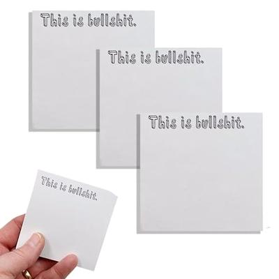 BHMVASE Funny Sticky Note, 4 Pieces Novelty Memo Pads Sticky Note with  100pcs Funny Stickers, Funny Office Supplies, Office Desk Accessory Gifts  for Friends (One for Each Style) - Yahoo Shopping