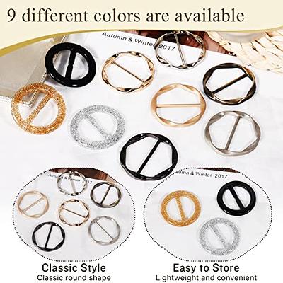 9PCS T-shirt Clips, GTAAOY Silk Scarf Ring Clip for Women, Trendy