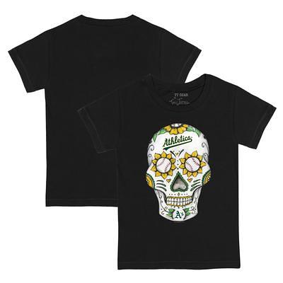 Infant Tiny Turnip White/Black Oakland Athletics James Raglan 3/4-Sleeve T-Shirt