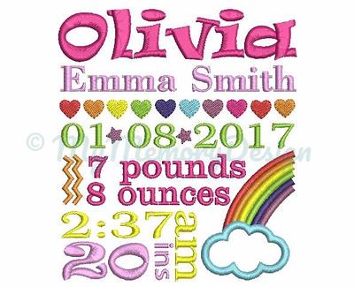 Download Elephant Birth Announcement Embroidery Design Baby Subway Art Machine File Email Delivery 0 48 Hour Not Instant Download Yahoo Shopping