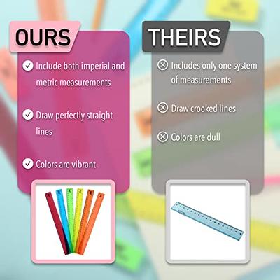 Mr. Pen- Rulers, 6 inch, 6 Pack, Assorted Colors