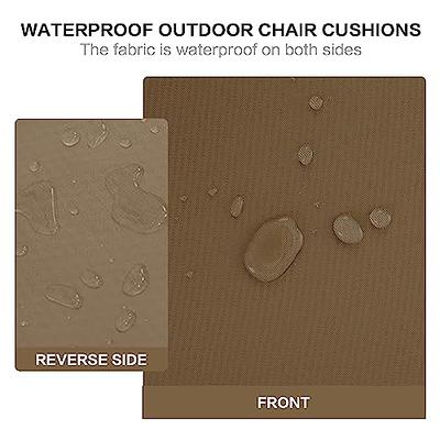 Faible Poisson Outdoor Chair Cushions, 20 x 20 Inch Waterproof Patio  Furniture Back & Deep Seat Cushion Set with Handle and Anti-Slip Straps for  Indoor Garden Camping, Plain Khaki - Yahoo Shopping