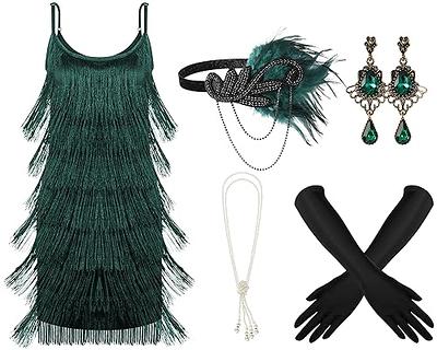 Dark Green Flapper Dress