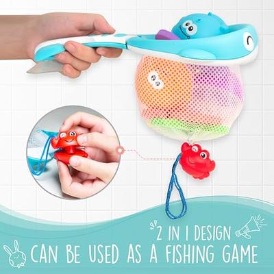 Bath Toys Set for Toddlers 1-3, Bath Toy Storage Bag Hooks,Baby Bathtub  Toys with 36 Letters and Numbers,Shower Toys Bath Time with 3 Fishing Toys  and