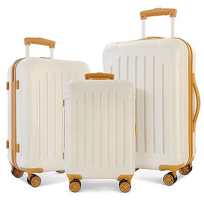 PAPROOS Travel Luggage Set of 3, Lightweight Hardside Suitcase with 360°  Spinner Wheels and TSA Lock, Expandable Hardshell Luggage Sets for Women  Men, Carry on Luggage Set for Business Trip, Yellow 