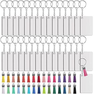 Sublimation Blanks Keychains Bulk, 200 PCS Keychains Ornament Tag