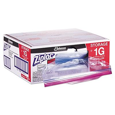 Ziploc Double Zipper Storage Bags, 2 gal., 1.75 mil, 100-Pack, Clear