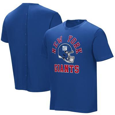 New York Giants Majestic Threads Tri-Blend Pocket T-Shirt - Heathered Royal