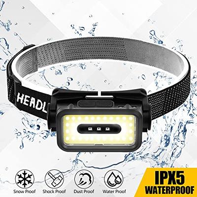 600 Lumen LED Headlamp Rechargeable Headlight With Motion Sensor