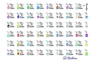 Housework and Chores Icon Planner Stamps