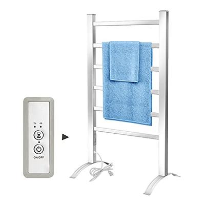 Tangkula 10-Bar Towel Warmer, Wall Mounted Electric Heated Towel