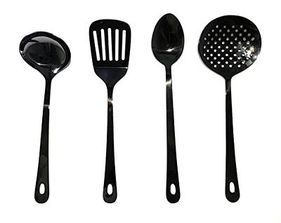 Simmer Kitchenware 4-Piece Stainless Steel Kitchen Utensils Set, PVD Black  Cooking Tool Set Includes Spatula, Ladle, Serving/Basting Spoon, Skimmer,  Heat Resistant, Dishwasher Safe, All Metal - Yahoo Shopping