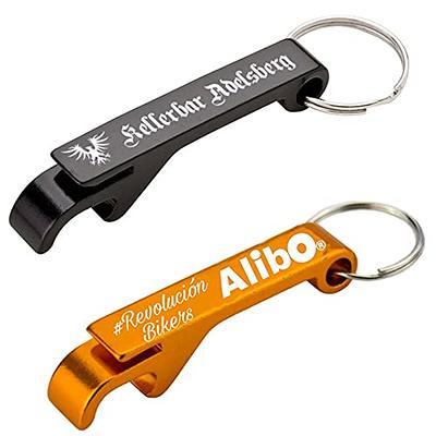 Clibeslty 50pcs Personalized Keychains Bulk,Personalized Wedding Favors For  Guests,Engraved Bottle Openers Brewery, Hotel, Restaurant Logo Christmas