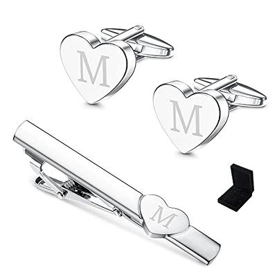 1pair Mens Tie Gift Box Tie Pocket Square Cufflinks Tie Clip Set