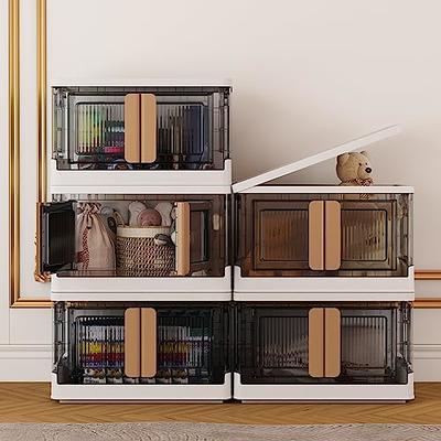 Folding Storage Bins Free Installation Stackable Storage Box for Home and  Office