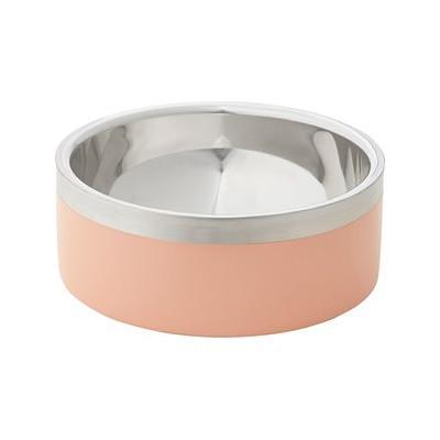 FRISCO Marble Print Stainless Steel Double Elevated Dog Bowl, Gold